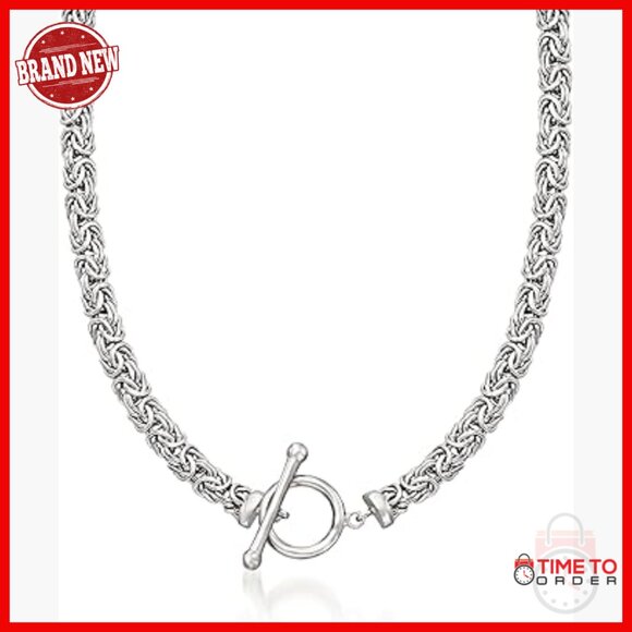 Jewelry - Sterling Silver Byzantine Toggle Necklace 20 Inch Chain
